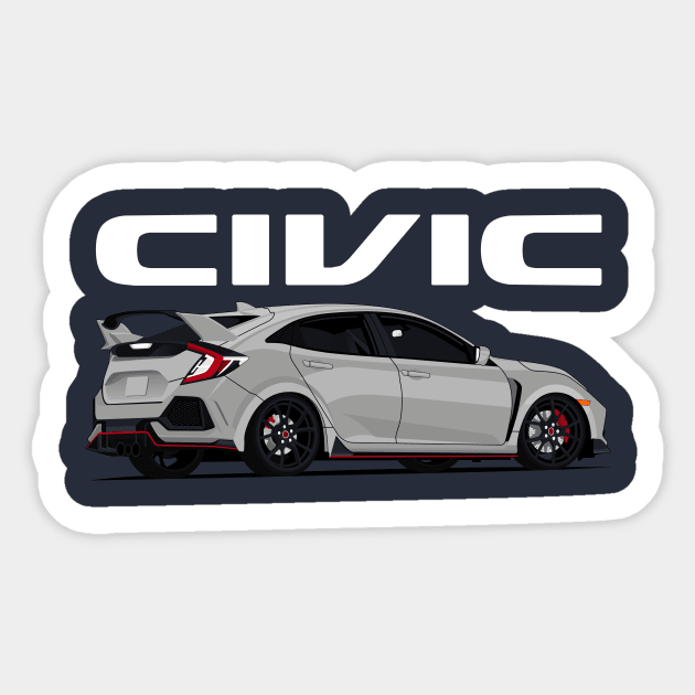 Civic Type R New generation cars Sticker by masjestudio